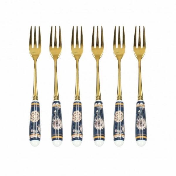 Set Forchettine Danubio - Blu Gold 6pz - immagine 2