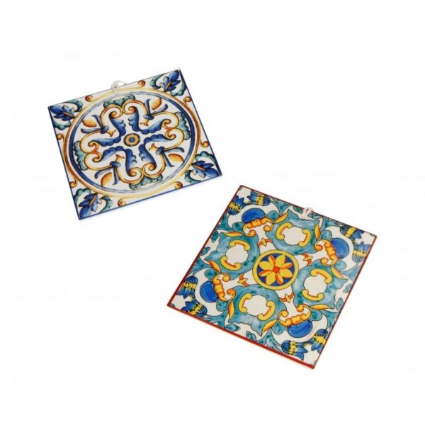 Piastrella Medicea Set 2pz - Ceramica/Sughero