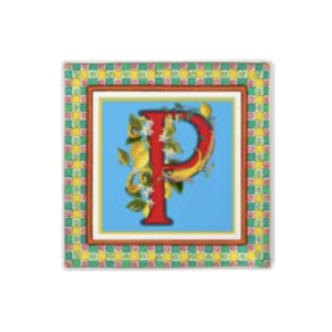 Svuotatasche Ortigia Porcellana - Lettera P