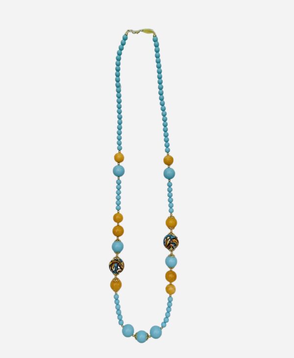 Collana in pasta di turchese di Caltagirone