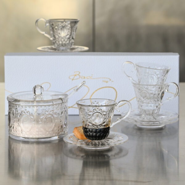Set 4 tazzine caffè con zuccheriera - immagine 2