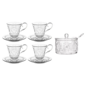 Set 4 tazzine caffè con zuccheriera