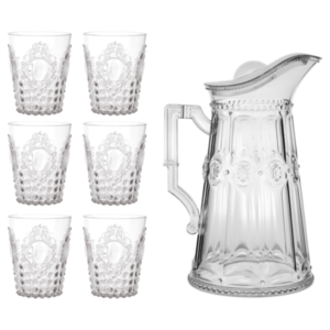 Set Brocca con 6 bicchieri Baci Milano