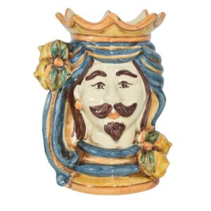 testa in ceramica di Caltagirone H15