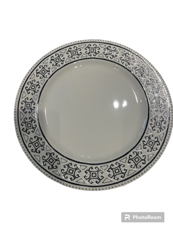 Serv. piatti x6 bianco e nero - immagine 4