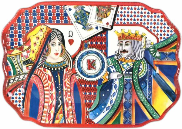 VASSOIO RETTANFOLARE POLICARBONATO REGINA DI CUORI